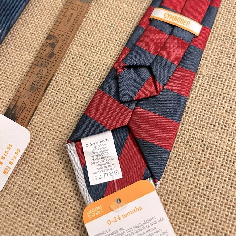 NWT Gymboree Santa + Snowman Holiday Adjustable Neck Ties • Boys Accessories